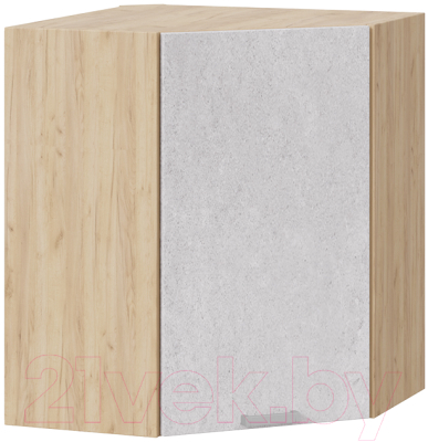 Шкаф навесной для кухни ТриЯ Гранита 1В6У (дуб крафт золотой/бетон снежный) - фото