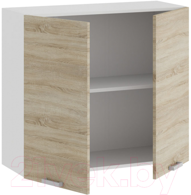 Шкаф навесной для кухни ТриЯ Гранита 1В8 (белый/дуб сонома)