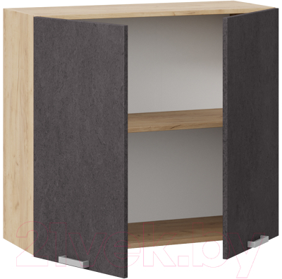 Шкаф навесной для кухни ТриЯ Гранита 1В8 (дуб крафт золотой/бетон графит)
