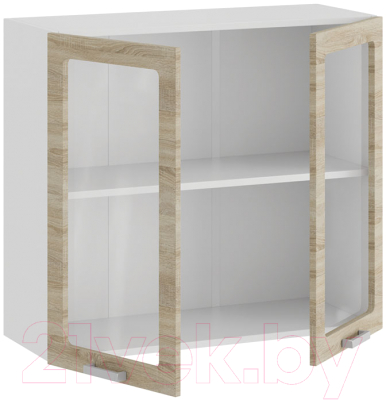 Шкаф навесной для кухни ТриЯ Гранита 1В8С (белый/дуб сонома)
