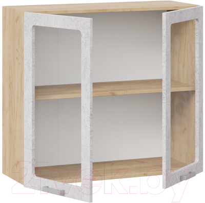Шкаф навесной для кухни ТриЯ Гранита 1В8С (дуб крафт золотой/бетон снежный)