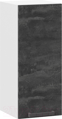 Шкаф навесной для кухни ТриЯ Детройт 1В3 (белый/угольный камень) - фото