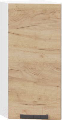 Шкаф навесной для кухни ТриЯ Детройт 1В3Т (белый/дуб крафт золотой) - фото