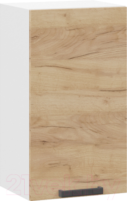 Шкаф навесной для кухни ТриЯ Детройт 1В4 (белый/дуб крафт золотой) - фото