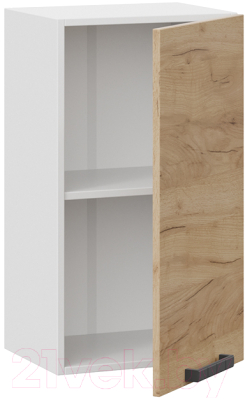 Шкаф навесной для кухни ТриЯ Детройт 1В4 (белый/дуб крафт золотой)