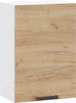 Шкаф навесной для кухни ТриЯ Детройт 1В5 (белый/дуб крафт золотой) - фото