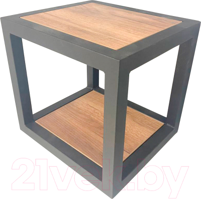 Полка Millwood Лофт 6 Венеция (дуб табачный Craft/металл черный) - фото