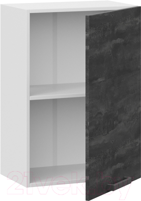 Шкаф навесной для кухни ТриЯ Детройт 1В5 (белый/угольный камень)