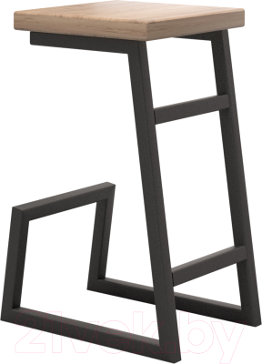 Табурет барный Millwood СДН-6 Арне 1 Л полубарный (дуб табачный Craft/металл черный) - фото