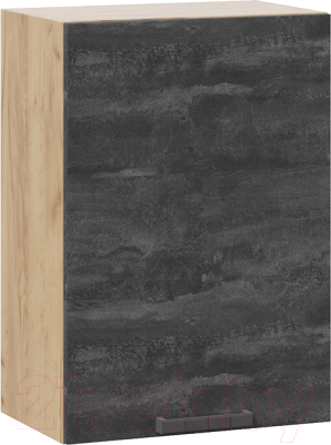 Шкаф навесной для кухни ТриЯ Детройт 1В5 (дуб крафт золотой/угольный камень) - фото