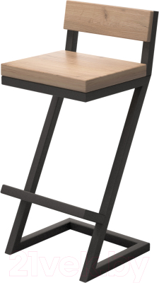 Стул барный Millwood СДН-6 Оберг/L 1 полубарный (дуб табачный крафт/металл черный) - фото