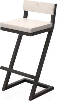 Стул барный Millwood СДН-6 Оберг/L 2 (дуб белый крафт/металл черный) - фото