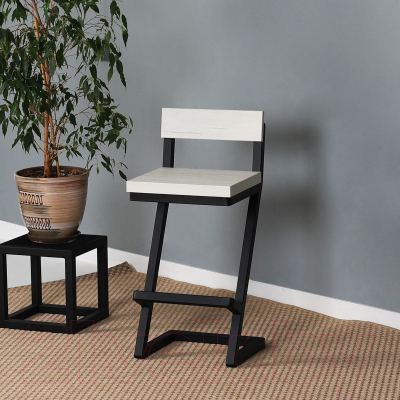 Стул барный Millwood СДН-6 Оберг/L 2 (дуб белый крафт/металл черный)