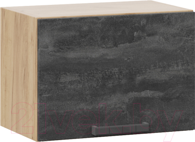 Шкаф навесной для кухни ТриЯ Детройт 1В5Г (дуб крафт золотой/угольный камень) - фото