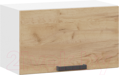 Шкаф навесной для кухни ТриЯ Детройт 1В6Г (белый/дуб крафт золотой) - фото