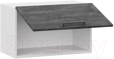 Шкаф навесной для кухни ТриЯ Детройт 1В6Г (белый/угольный камень)