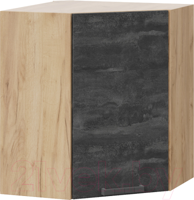 Шкаф навесной для кухни ТриЯ Детройт 1В6У (дуб крафт золотой/угольный камень) - фото