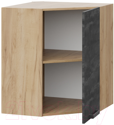 Шкаф навесной для кухни ТриЯ Детройт 1В6У (дуб крафт золотой/угольный камень)
