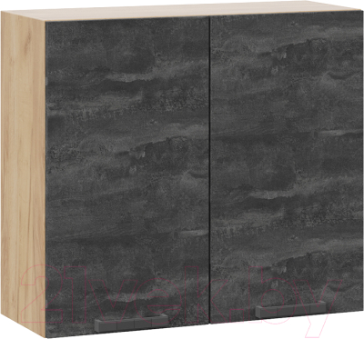 Шкаф навесной для кухни ТриЯ Детройт 1В8 (дуб крафт золотой/угольный камень) - фото