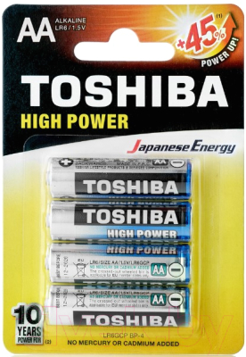 Комплект батареек Toshiba LR6/4BL - фото