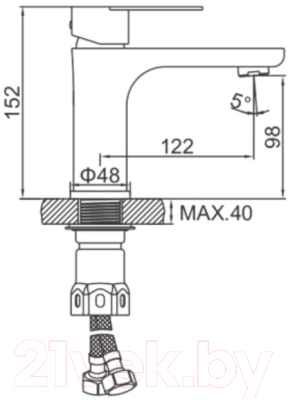 Смеситель Ledeme L71018B