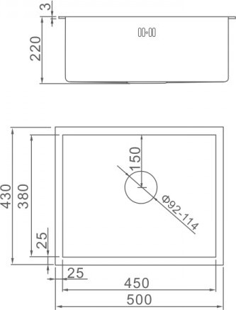 Мойка кухонная Gerhans K35043G