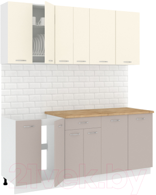 Готовая кухня Кортекс-мебель Корнелия Лира-лайт 1.9м - фото