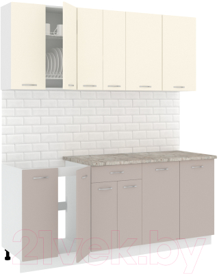 Готовая кухня Кортекс-мебель Корнелия Лира-лайт 1.9м - фото