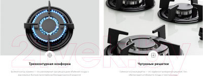 Газовая варочная панель Haier HHX-G64CWW1