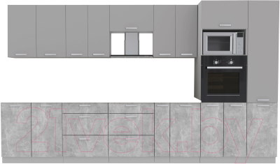 Готовая кухня Интерлиния Мила Лайт 3.6 ВТ без столешницы - фото