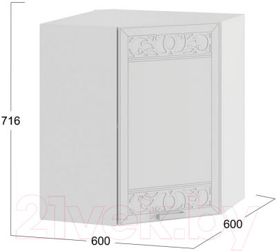 Шкаф навесной для кухни ТриЯ Долорес 1В6У