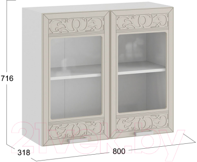 Шкаф навесной для кухни ТриЯ Долорес 1В8С