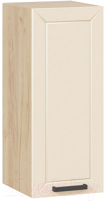 Шкаф навесной для кухни ТриЯ Лорас 1В3 (дуб крафт золотой/холст брюле) - фото