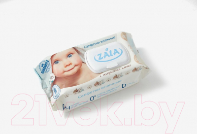 Влажные салфетки детские ZALA С экстрактом хлопка