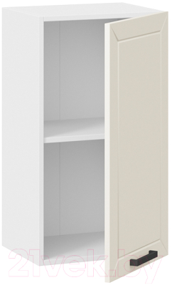 Шкаф навесной для кухни ТриЯ Лорас 1В4 (белый/холст брюле)