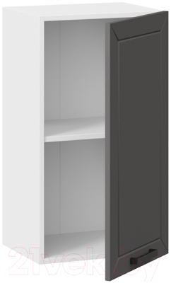 Шкаф навесной для кухни ТриЯ Лорас 1В4 (белый/холст вулкан)