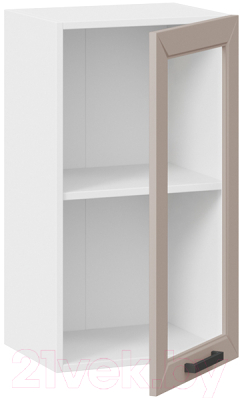 Шкаф навесной для кухни ТриЯ Лорас 1В4С (белый/холст латте)