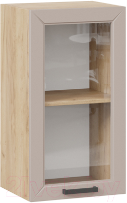 Шкаф навесной для кухни ТриЯ Лорас 1В4С (дуб крафт золотой/холст латте) - фото