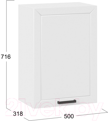 Шкаф навесной для кухни ТриЯ Лорас 1В5 (белый/холст белый)