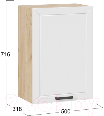 Шкаф навесной для кухни ТриЯ Лорас 1В5 (дуб крафт золотой/холст белый)