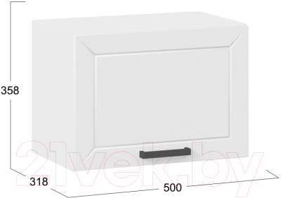 Шкаф под вытяжку ТриЯ Лорас 1В5Г (белый/холст белый)