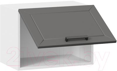 Шкаф под вытяжку ТриЯ Лорас 1В5Г (белый/холст вулкан)