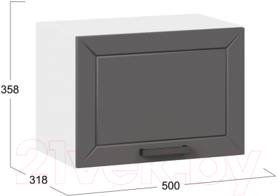 Шкаф под вытяжку ТриЯ Лорас 1В5Г (белый/холст вулкан)