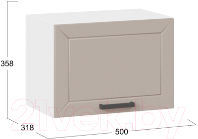 Шкаф под вытяжку ТриЯ Лорас 1В5Г (белый/холст латте)