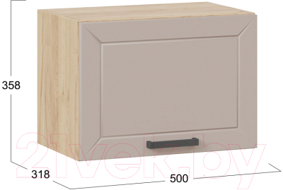 Шкаф под вытяжку ТриЯ Лорас 1В5Г (дуб крафт золотой/холст латте)