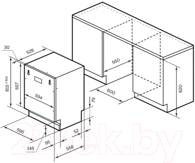 Посудомоечная машина Lex PM 6063 B / CHMI000303