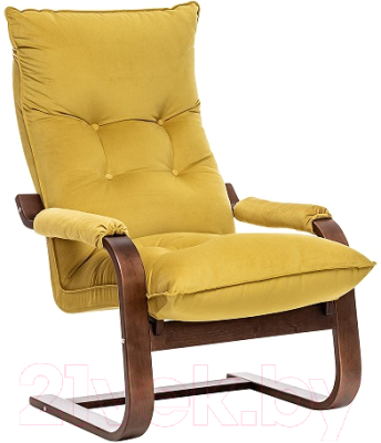 Кресло мягкое Импэкс Leset Оливер (орех текстура/V 28) - фото