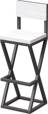 Стул барный Millwood Вена 4 Л (дуб белый Craft/металл черный) - фото