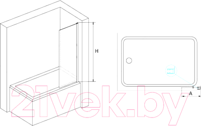 Стеклянная шторка для ванны RGW SC-056 / 351105630-11