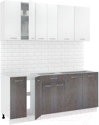 Готовая кухня Кортекс-мебель Корнелия Лира-лайт 1.9м без столешницы - фото
